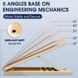 Wooden Slant Board Calf Stretcher with Adjustable Angle – Foldable Incline Board for Stretching, Yoga & Workouts