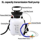 3L Manual Transmission Fluid Filling Pump with Pressure Gauge and Adapters – Gearbox Oil Filler Tool for ATF