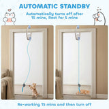 PawHut Interactive Cat Toy with Door-Hanging Bouncing Mouse Teaser – USB Rechargeable Indoor Play for Cats