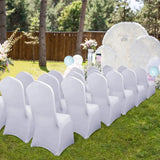 50-Pack White Stretch Spandex Folding Chair Covers – Weddings, Banquets and Parties