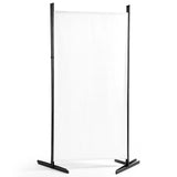 3-Panel Folding Room Divider Screen, 6ft Polyester Fabric, Carbon Steel Frame – Privacy Partition, Off-White