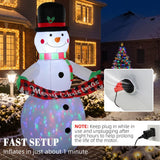 Outsunny 6.7ft Inflatable Snowman with Colour LEDs