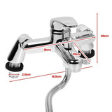 Chrome Bath Shower Mixer Tap with Handheld Shower Set, Ceramic Discs – Deck Mounted Bath Filler