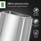 HOMCOM 30L Dual Compartment Pedal Bin with Soft Close Lid, Deodoriser Holders – Stainless Steel Kitchen Bin, Silver Tone