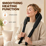 HOMCOM Cordless Neck Massager with Heat – 4D Shiatsu Deep Tissue Neck and Shoulder Massager for Car and Home