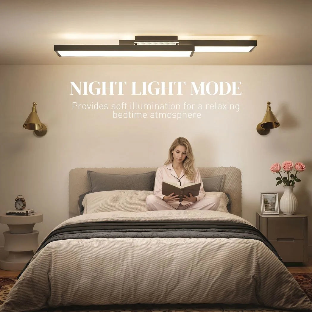 HOMCOM LED Ceiling Light, Modern Dimmable Ceiling Light with Wall Switch & Remote Control
