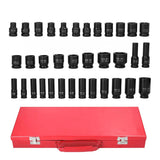 Heavy Duty 40 Piece 1/2 Inch Drive Deep Impact Socket Set, 8–32mm Metric – Chrome Molybdenum Steel Sockets