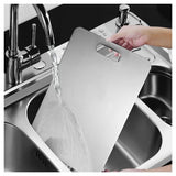Double-Sided Stainless Steel Chopping Board, 46 x 30cm – Large Kitchen & Camping Cutting Board, Silver