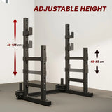 SPORTNOW Adjustable Squat Rack with Plate Holders and Safety Spotters, 300kg Load – Home Gym