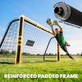 SPORTNOW 6 x 4ft Portable Football Goal with EPE Foam Padded Frame & Ground Stakes – Garden Football Net