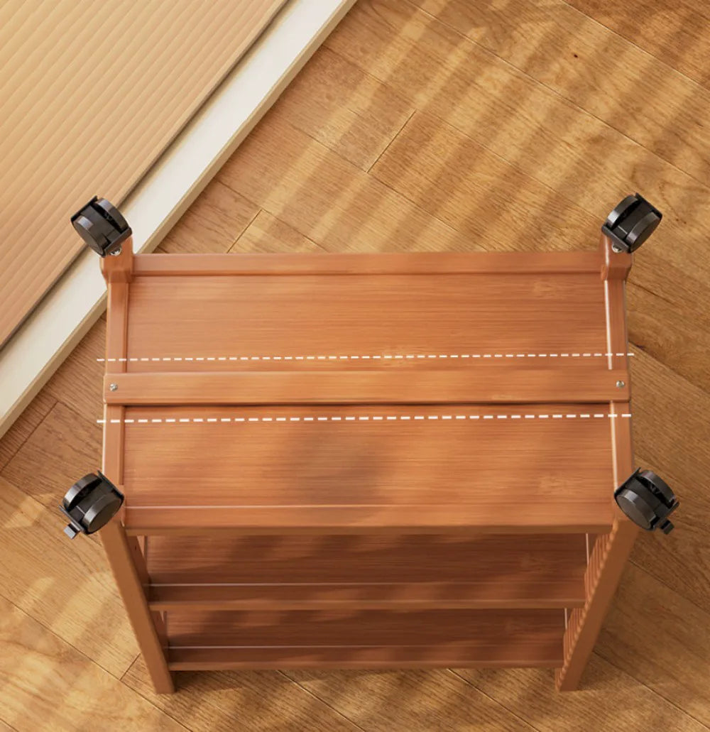 Small 3-Tier Bedside Table with Open Storage Shelves and Hollow Carved Design – Slim Nightstand & Side Table