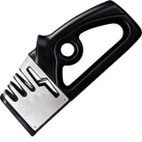 4-in-1 Knife Sharpener with Diamond, Ceramic & Tungsten Slots – Kitchen Knife and Scissor Sharpener, Black