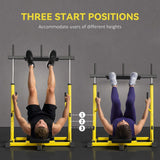 SPORTNOW Vertical Leg Press Machine with Adjustable Backrest & Headrest – 1" Standard Plate Home Gym, Yellow