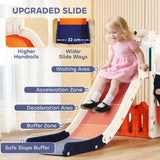 AIYAPLAY 5 in 1 Kids Slide Set with Basketball Hoop, Climbing Frame, Telescope & Storage Box – Toddlers 1-3