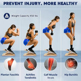 Wooden Slant Board Calf Stretcher with Adjustable Angle – Foldable Incline Board for Stretching, Yoga & Workouts