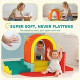 AIYAPLAY 10-Piece Kids Soft Play Set with PU Leather Foam Climbing Blocks for Climbing & Crawling