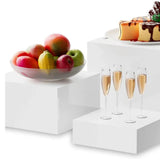 Acrylic Cube Display Riser Set with 4 Nesting Boxes and 4 Storage Bags – Dessert, Cake and Product Stands