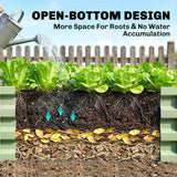Outsunny Galvanised Raised Garden Bed for Herbs & Veg