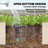 Outsunny Extra Large 620L Wooden Raised Garden Bed with Open Bottom, 180 x 120 x 30 cm