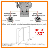 Heavy Duty Hydraulic Overhead Door Closer for 45–65 kg Doors, Adjustable Soft Close, Silver