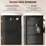 HOMCOM Ten Fabric Drawer Chest with Steel Frame, Pockets and Anti-Tipping Kit – Bedroom Storage, Black
