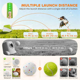 PawHut Automatic Dog Ball Launcher with 5 ETPU Balls, 3 Distance Settings – Indoor and Outdoor Fetch, Green