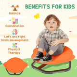 AIYAPLAY Planet-Shaped Kids Sensory Swivel Chair for Balance and Coordination – 360° Spin, Orange