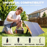 HOMCOM 100W Foldable Solar Panel with USB-A & USB-C Fast Charging – IP67 Portable Solar Charger for Camping & Hiking