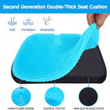 Cooling Honeycomb Gel Seat Cushion – Double-Layer Egg-Shaped Sitting Pad for Office, Car and Travel, Blue