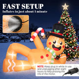 Outsunny 9.8ft Giant Christmas Inflatable Gingerbread Man Side-Lying