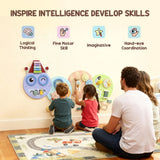 AIYAPLAY Caterpillar Busy Board with 7 Activities – Wall-Mounted Montessori Play for Nursery, Ages 3+