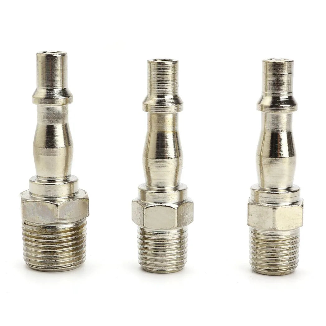 12-Piece BSP Air Line Hose Fittings Set – 1/4 and 3/8 Inch Compressor Quick-Release Connectors