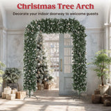 HOMCOM 8.2 ft Snow Frosted Christmas Tree Arch