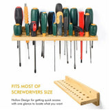 Wall-Mounted Pine Wood Tool Rack, Set of 3 – Workshop Screwdriver, Pliers and Hammer Organiser