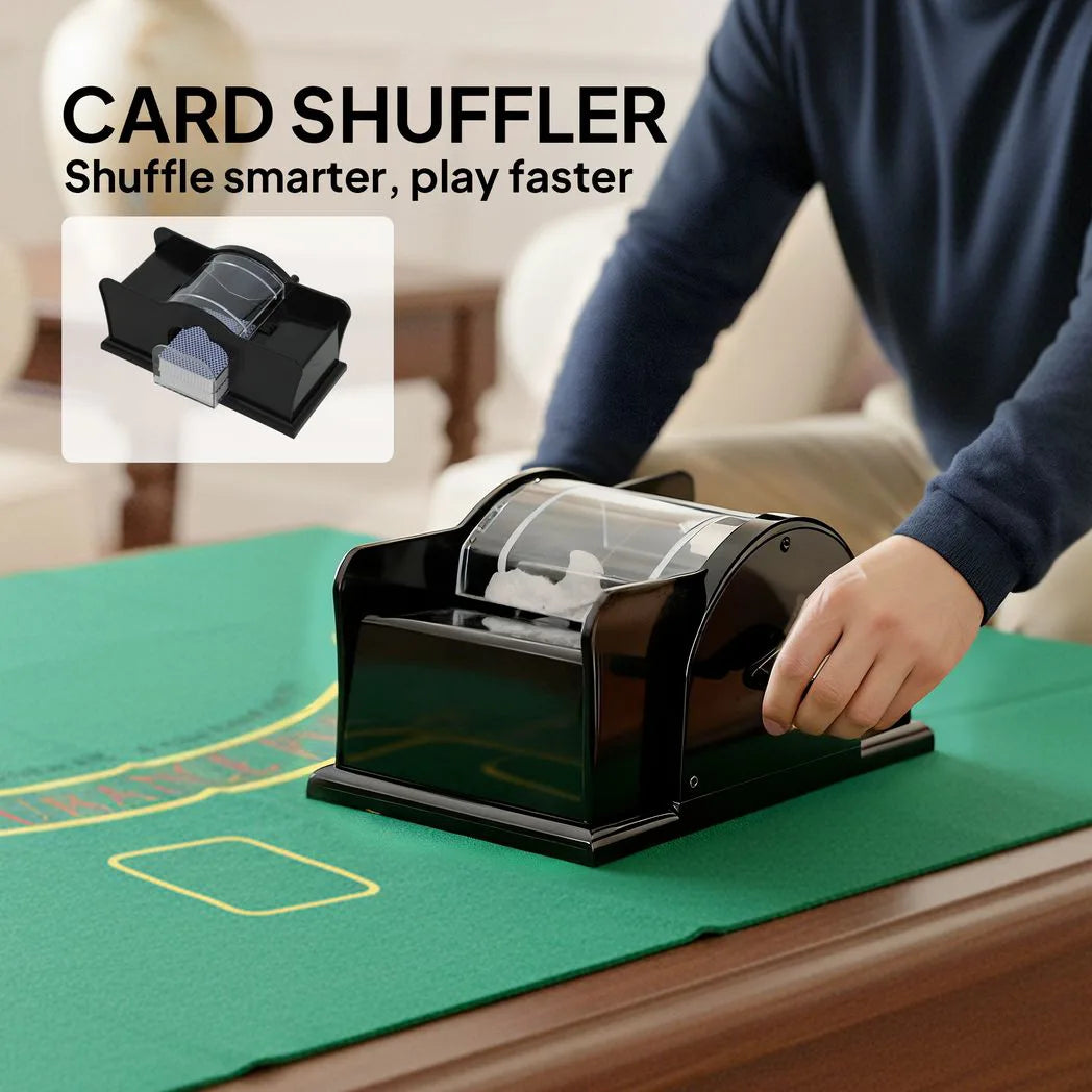 SPORTNOW 300-Piece Poker Chip Set with Card Shuffler, Card Shoe, Mat & Case – Texas Hold'em Set, Silver Tone
