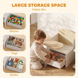 AIYAPLAY Kids Table and Chair Set with Storage Bin – Children's Desk for Play and Reading, Ages 3-5, White
