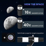 Outsunny Astronomy Telescope with 70 mm Aperture, Adjustable Tripod & Carry Bag – Beginner Stargazing, White
