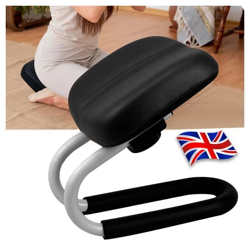 Adjustable Height Meditation Stool with Metal Frame & Cushioned Seat – Portable Prayer & Kneeling Bench for Yoga