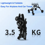 Lightweight Foldable Baby Stroller with Two-Way Seat, Canopy & Double Brakes – Travel Pushchair, Black