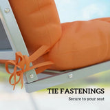 Outsunny 3 Seater Swing Seat and Back Cushion Set with 2 Pillows, Water Repellent, Orange
