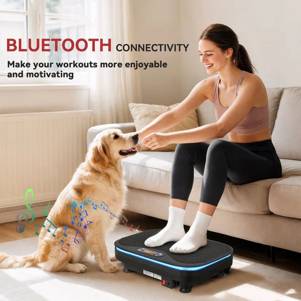 SPORTNOW Vibration Plate Exercise Machine with 99 Speed Levels, Bluetooth Speaker & Remote – Home Fitness