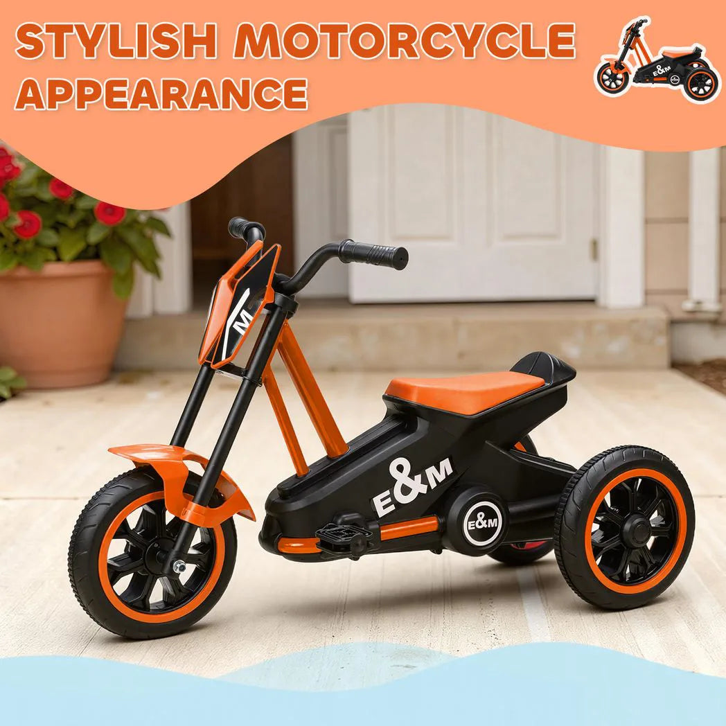 AIYAPLAY Kids Tricycle Baby Trike with Steel Frame – 3 Wheel Toddler Balance Bike for Indoor & Outdoor, Orange