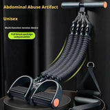 Pedal Resistance Band with 4 Tubes & Foam Handles – Adjustable 25–100lb Full Body Workout Kit with Door Anchor