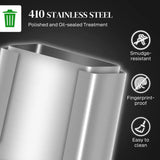 HOMCOM 40L Dual Compartment Pedal Bin with Soft Close Lid, Deodoriser Holders – Stainless Steel Kitchen Bin, Silver Tone