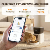 PawHut Automatic Cat Feeder with Camera, 4L WiFi APP Control, 1–10 Meals, 2-Way Audio & Dual Power Supply