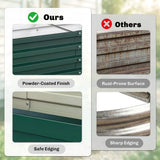 Outsunny Set of 2 Raised Beds for Garden, Galvanised Outdoor Planters for Herbs Vegetables