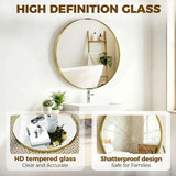HOMCOM Round Wall Mirror 61 cm