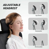 HOMCOM Mesh Back Office Chair with Lumbar Support, Flip-Up Armrests & Rocking – Desk Chair, Black