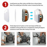 17-Piece 6200 Half Mask Respirator Set with Dual Filters – Reusable Silicone Mask for Painting and Sanding