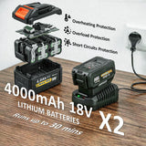 Outsunny Cordless Leaf Blower with 2 x 4.0Ah Batteries & Charger – 36V Lightweight Garden Blower, 1000W Brushless Motor